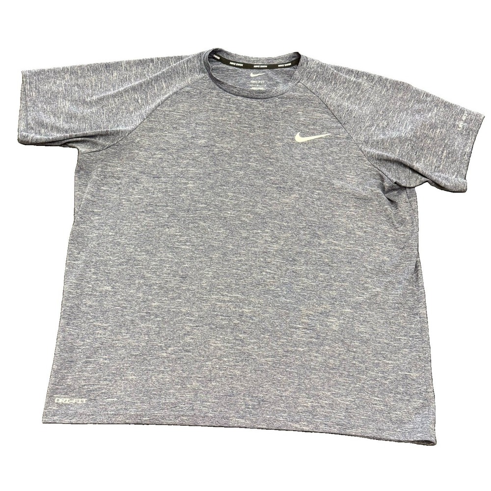 Nike Swim Dri-FIT Men's Large UPF 40+ Quick Dry Gray Crew Neck T-Shirt